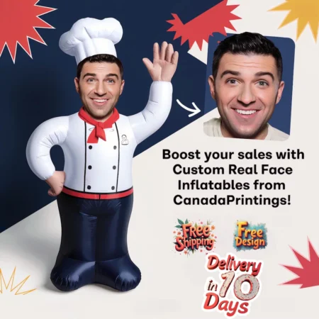 Personalized giant face inflatable figure with custom photo